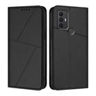 For TCL 305 / 306 / 30E / 30 SE Strong Magnetic Frosted Flip Leather Phone Case(Black) - 1