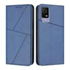 For TCL 405 / 406 / 408 Strong Magnetic Frosted Flip Leather Phone Case(Royal Blue) - 1