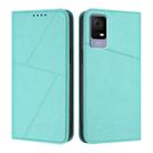 For TCL 405 / 406 / 408 Strong Magnetic Frosted Flip Leather Phone Case(Light Blue) - 1