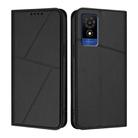 For TCL 501 Strong Magnetic Frosted Flip Leather Phone Case(Black) - 1