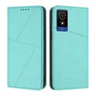 For TCL 501 Strong Magnetic Frosted Flip Leather Phone Case(Light Blue) - 1