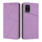 For TCL 502 / TCL K11 Strong Magnetic Frosted Flip Leather Phone Case(Light Purple) - 1