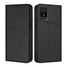 For TCL 502 / TCL K11 Strong Magnetic Frosted Flip Leather Phone Case(Black) - 1