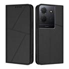 For TCL 503 Strong Magnetic Frosted Flip Leather Phone Case(Black) - 1
