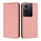 For TCL 503 Strong Magnetic Frosted Flip Leather Phone Case(Pink) - 1