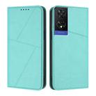 For TCL 505 Strong Magnetic Frosted Flip Leather Phone Case(Light Blue) - 1