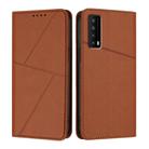 For TCL Stylus 5G Strong Magnetic Frosted Flip Leather Phone Case(Coffee Color) - 1
