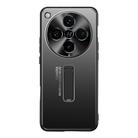 For OPPO Find X8 Pro Frosted Metal Hybrid TPU Holder Phone Case(Black) - 2