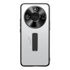 For Honor X60 Frosted Metal Hybrid TPU Holder Phone Case(Silver) - 2