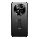 For Honor X60 Pro Frosted Metal Hybrid TPU Holder Phone Case(Black) - 2