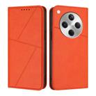 For OPPO Find X8 Strong Magnetic Frosted Flip Leather Phone Case(Orange) - 1