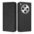 For OPPO Find X8 Strong Magnetic Frosted Flip Leather Phone Case(Black) - 1
