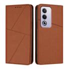 For OPPO A3 Japanese Strong Magnetic Frosted Flip Leather Phone Case(Coffee Color) - 1