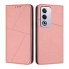 For OPPO A3 Japanese Strong Magnetic Frosted Flip Leather Phone Case(Pink) - 1