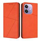 For OPPO A3x 5G Global Strong Magnetic Frosted Flip Leather Phone Case(Orange) - 1