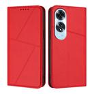 For OPPO A60 4G Strong Magnetic Frosted Flip Leather Phone Case(Red) - 1