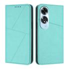For OPPO A60 4G Strong Magnetic Frosted Flip Leather Phone Case(Light Blue) - 1