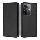 For OPPO K11 Strong Magnetic Frosted Flip Leather Phone Case(Black) - 1