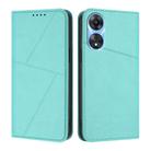 For OPPO A78 4G Strong Magnetic Frosted Flip Leather Phone Case(Light Blue) - 1