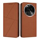 For OPPO Find X6 Pro Strong Magnetic Frosted Flip Leather Phone Case(Coffee Color) - 1
