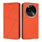 For OPPO Find X6 Pro Strong Magnetic Frosted Flip Leather Phone Case(Orange) - 1