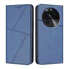 For OPPO Find X6 Strong Magnetic Frosted Flip Leather Phone Case(Royal Blue) - 1