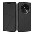 For OPPO Find X6 Strong Magnetic Frosted Flip Leather Phone Case(Black) - 1