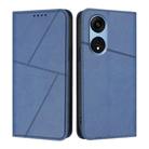 For OPPO A1 Pro Strong Magnetic Frosted Flip Leather Phone Case(Royal Blue) - 1
