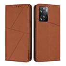 For OPPO A57 4G Strong Magnetic Frosted Flip Leather Phone Case(Coffee Color) - 1