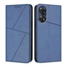 For OPPO Reno8 T 4G Strong Magnetic Frosted Flip Leather Phone Case(Royal Blue) - 1
