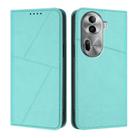 For OPPO Reno11 Pro Strong Magnetic Frosted Flip Leather Phone Case(Light Blue) - 1