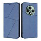 For OPPO Reno12 F 5G / 4G Strong Magnetic Frosted Flip Leather Phone Case(Royal Blue) - 1