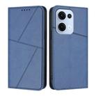 For OPPO Reno13 Global Strong Magnetic Frosted Flip Leather Phone Case(Royal Blue) - 1