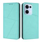 For OPPO Reno13 Global Strong Magnetic Frosted Flip Leather Phone Case(Light Blue) - 1