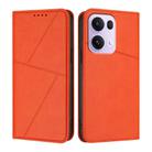 For OPPO Reno13 Pro Global Strong Magnetic Frosted Flip Leather Phone Case(Orange) - 1