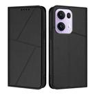 For OPPO Reno13 Pro Global Strong Magnetic Frosted Flip Leather Phone Case(Black) - 1
