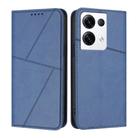 For OPPO Reno8 Pro+ Strong Magnetic Frosted Flip Leather Phone Case(Royal Blue) - 1