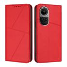 For OPPO Reno10 5G Global Strong Magnetic Frosted Flip Leather Phone Case(Red) - 1