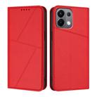 For OPPO K13 5G Strong Magnetic Frosted Flip Leather Phone Case(Red) - 1