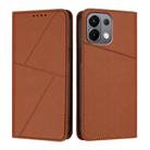 For OPPO K13 5G Strong Magnetic Frosted Flip Leather Phone Case(Coffee Color) - 1