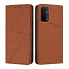 For OPPO A54 5G / A74 5G / A93 5G Strong Magnetic Frosted Flip Leather Phone Case(Coffee Color) - 1