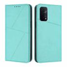For OPPO A54 5G / A74 5G / A93 5G Strong Magnetic Frosted Flip Leather Phone Case(Light Blue) - 1