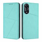For OPPO A78 5G / A1x Strong Magnetic Frosted Flip Leather Phone Case(Light Blue) - 1