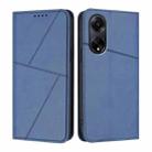 For OPPO A98 5G Strong Magnetic Frosted Flip Leather Phone Case(Royal Blue) - 1