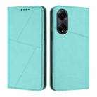 For OPPO A98 5G Strong Magnetic Frosted Flip Leather Phone Case(Light Blue) - 1