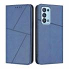 For OPPO Reno6 Pro+ 5G Strong Magnetic Frosted Flip Leather Phone Case(Royal Blue) - 1
