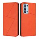 For OPPO Reno6 Pro+ 5G Strong Magnetic Frosted Flip Leather Phone Case(Orange) - 1