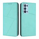For OPPO Reno6 Pro+ 5G Strong Magnetic Frosted Flip Leather Phone Case(Light Blue) - 1