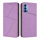 For OPPO Reno14 Global Strong Magnetic Frosted Flip Leather Phone Case(Light Purple) - 1