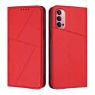 For OPPO Reno14 Pro Global Strong Magnetic Frosted Flip Leather Phone Case(Red) - 1